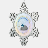Baby's First ChristmPygmy Hippo Christmas Ornament スノーフレークピューターオーナメント (右)