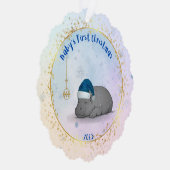 Baby's First Chritmas - Paper Ornament - Hippo オーナメントカード (右)