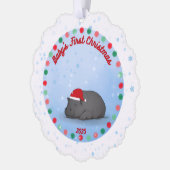 Baby's First Chritmas - Paper Ornament - Hippo オーナメントカード (左)