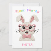 Baby's First Easter Bunny Heart Glasses シーズンカード (正面)