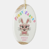 Baby's First Easter Bunny Heart Glasses セラミックオーナメント (右)