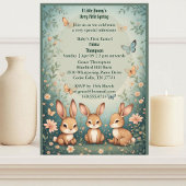Babys First Easter Pastel Green Spring Bunny Party 招待状