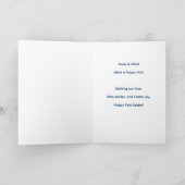 Baby's First Easter Religious Lamb Cross Christian カード (内部)