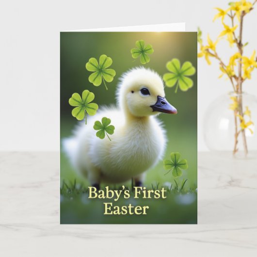 Babys First Easter Scene Card カード (黄色い花)