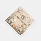 Baby's First Easter Woodland Animals Bunny Lamb スタンダードランチョンナプキン (角)