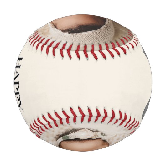 Baby's First Fathers Day Photo Collage 野球ボール (正面)