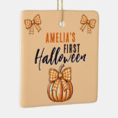 Baby's First Halloween Pumpkin Bow  セラミックオーナメント (右)