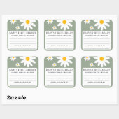 Baby's first Library Baby Shower  スクエアシール (シート)