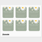 Baby's first Library Baby Shower  スクエアシール (シート)