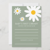 Baby's First Library Card 招待状 (正面)