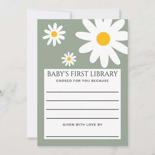 Baby's First Library Card 招待状 (正面)