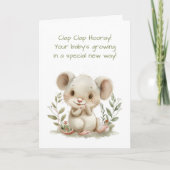 Babys First Milestone Cute Mouse Clapping カード (正面)