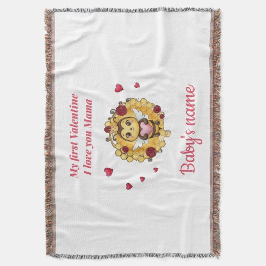 Baby's First valentine スローブランケット (正面縦)