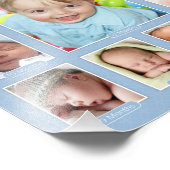 Babys First Year Blue Keepsake Photo Collage フォトプリント (角)