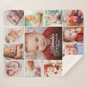 Baby's First Year Photo Collage シェルパブランケット (正面(横))