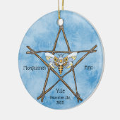 Baby's First Yule Moth and Pentagram セラミックオーナメント (左)