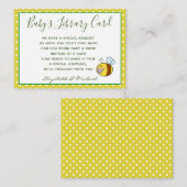 Babys Library Book Request Card BEE Buzing Ba-Bee エンクロージャーカード (正面/裏面)