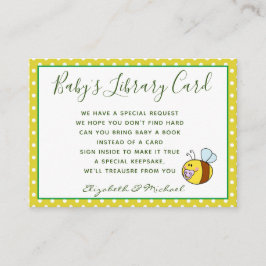 Babys Library Book Request Card BEE Buzing Ba-Bee エンクロージャーカード