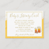 Babys Library Book Request Card Brewing Beerテーマ エンクロージャーカード (正面)