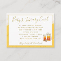 Babys Library Book Request Card Brewing Beerテーマ