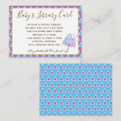 Babys Library Book Request Card Sprinkle Shower エンクロージャーカード (正面/裏面)