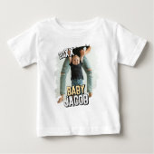 Baby's Name Modern Simple Grunge Custom Baby Photo ベビーTシャツ (正面)
