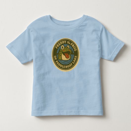Baby's Tee Freddy Frog Tee of Paddleboat Lake トドラーTシャツ (正面)