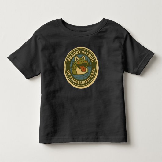 Baby's Tee Freddy Frog Tee of Paddleboat Lake トドラーTシャツ (正面)