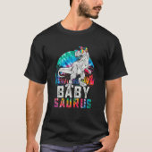 Babysaurus Rex Dinosaur Baby Saurus Family Matchin Tシャツ (正面)
