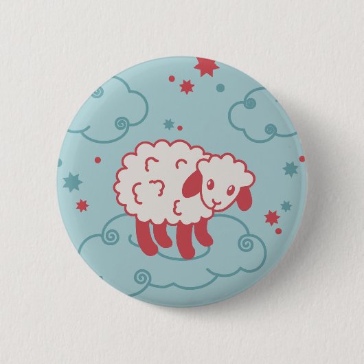 babysheep 缶バッジ (正面)