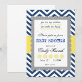 Babyshowerを記念する: 招待状 (正面/裏面)