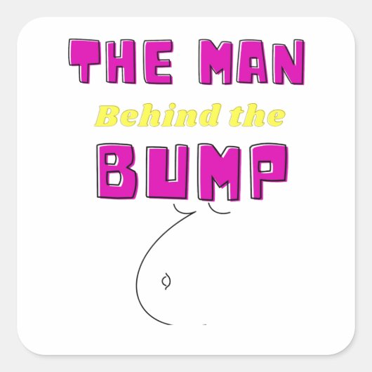 Babyshower Gifts for him Baby Announcement Gift  スクエアシール (正面)