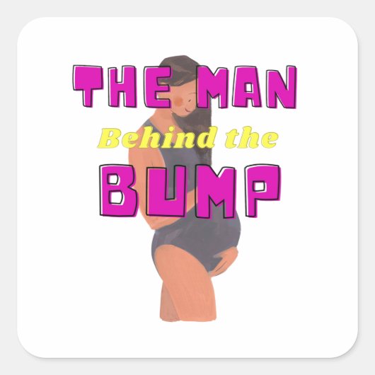 Babyshower Gifts for him Baby Announcement Gift スクエアシール (正面)