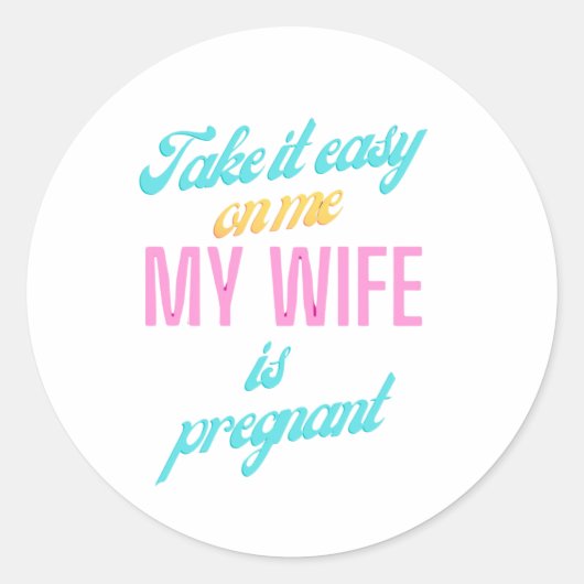 Babyshower Gifts for him Baby Announcement Gift ラウンドシール (正面)