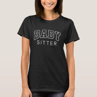 Babysitter Funny Athletic Lettering Nanny Gifts Wo Tシャツ