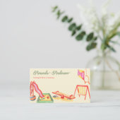 Babysitter Nanny Childcare Daycare Cute Playground 名刺 (スタンド正面)