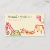 Babysitter Nanny Childcare Daycare Cute Playground 名刺 (正面)