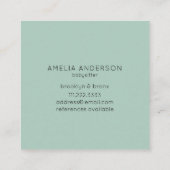 Babysitter Nanny Childcare Daycare Cute Rainbow  スクエア名刺 (裏面)