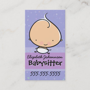 Babysitting.Babysitter.Infantの心配。昇進 名刺