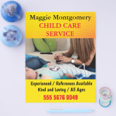 Babysitting Child Care Business Advertising Flyer チラシ (シングル)