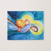 Babywearingマドンナおよび子供のパズル ジグソーパズル (横)