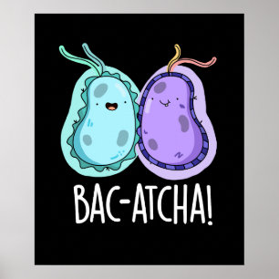 Bac-atchaバクテリアおもしろいプンダークBG ポスター