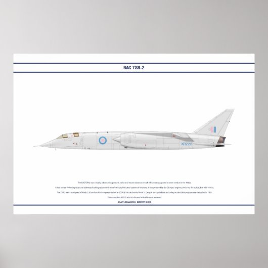 BAC TSR-2 XR222 ポスター (正面)