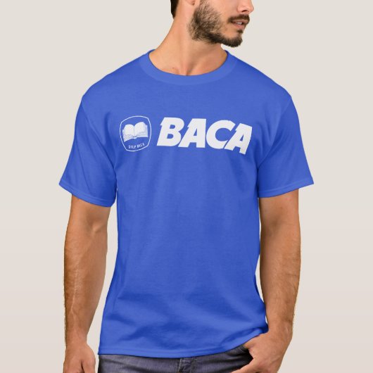 BACA – インドネシアパロディ銀行ロゴ Tシャツ (正面)
