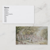 Bacchanalia (ペン、インク及びw/c) 名刺 (正面/裏面)