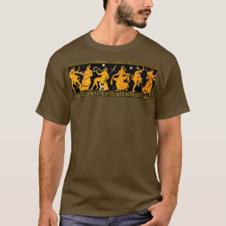 Bacchanalia Greek Vase Attic Red figure Tシャツ