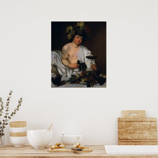 Bacchus by Caravaggio – ポスター (キッチン)