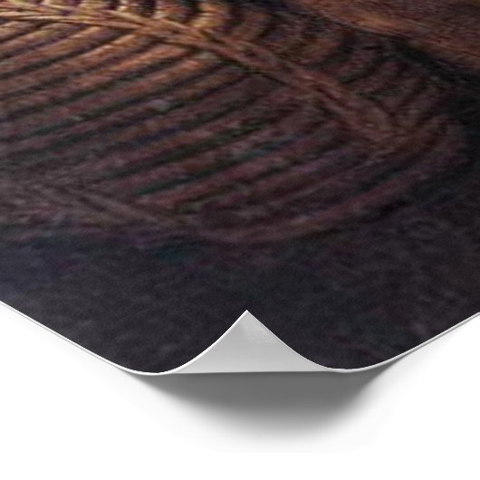 BACCHUS WITH GRAPES AND WINE ポスター (角)