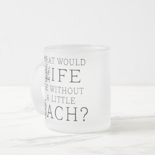 Bachのおもしろいなギフト フロストグラスマグカップ (正面左)