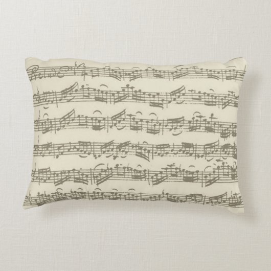 Bachのチェロの続きの音楽原稿 アクセントクッション (裏面)